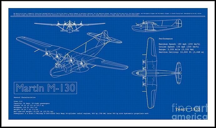 martin-1935-m-130-seaplane-blueprint-peter-gumaer-ogden-collection